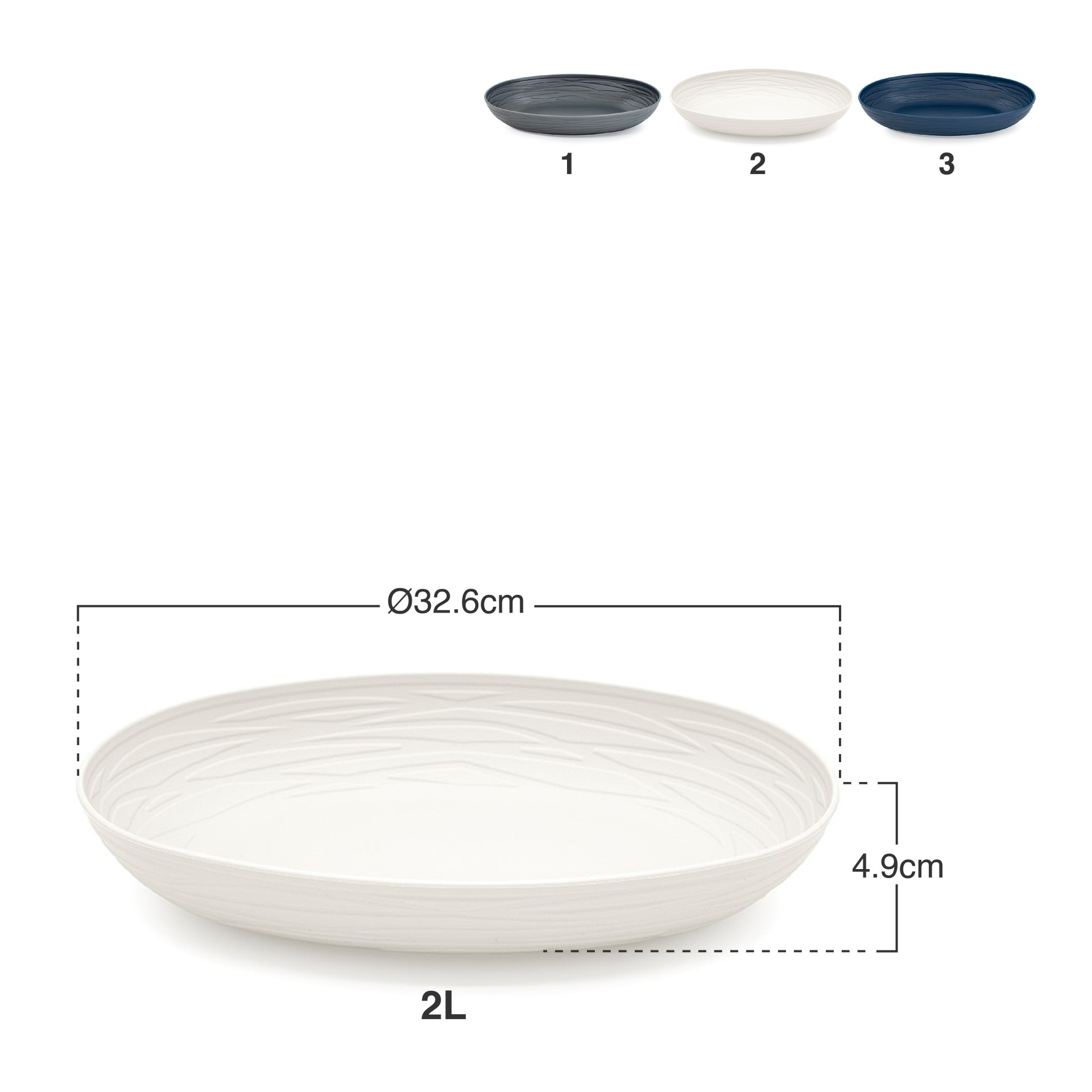 Travessa Plástica Oval Nido 2l 32.6X21.3X4.9cm