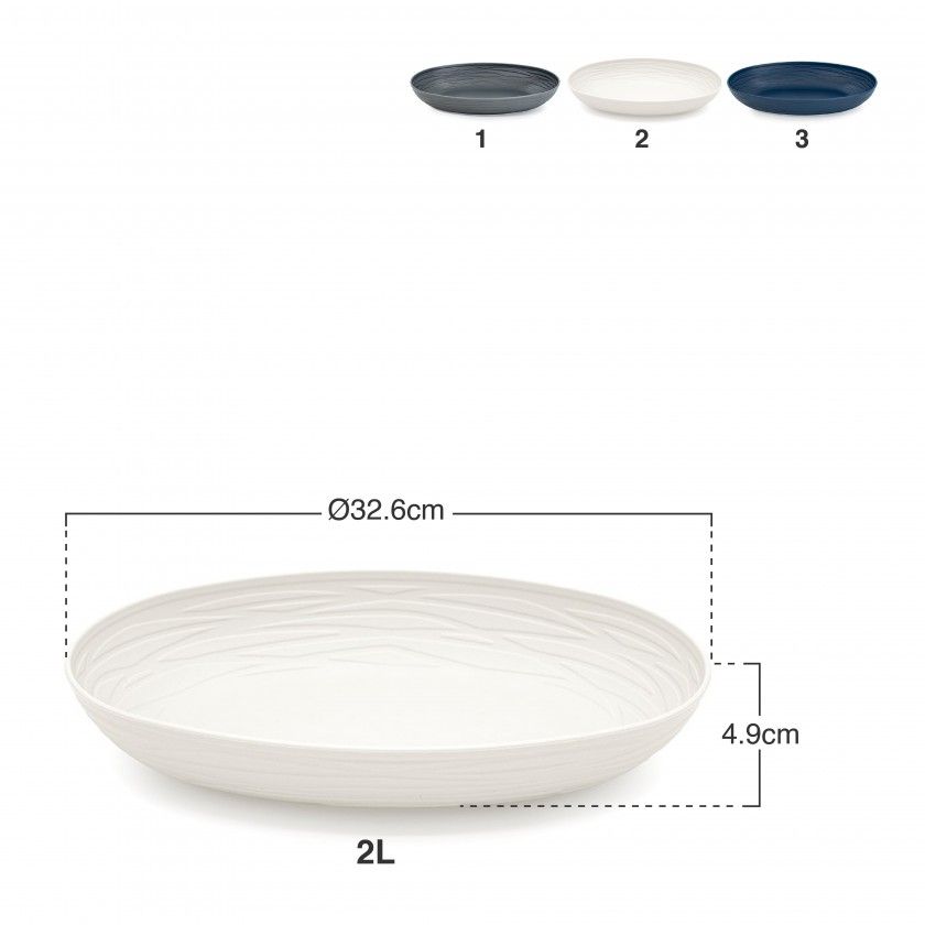 Travessa Plástica Oval Nido 2l 32.6X21.3X4.9cm Travessa Plástica Oval Nido 2l 32.6X21.3X4.9cm