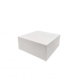Caixa De Bolo Cart�o Branco 24x24x10cm Pack 50