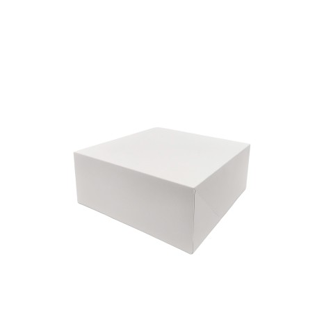 Caixa De Bolo Cartão Branco 24x24x10cm Pack 50 - Image product