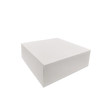 Caixa De Bolo Cartão Branco 30x30x10cm Pack 50
