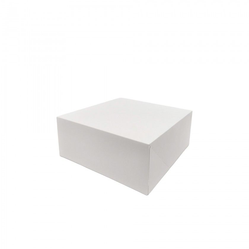 Caixa De Bolo Cartão Branco 24x24x10cm Pack 50 Caixa De Bolo Cartão Branco 24x24x10cm Pack 50