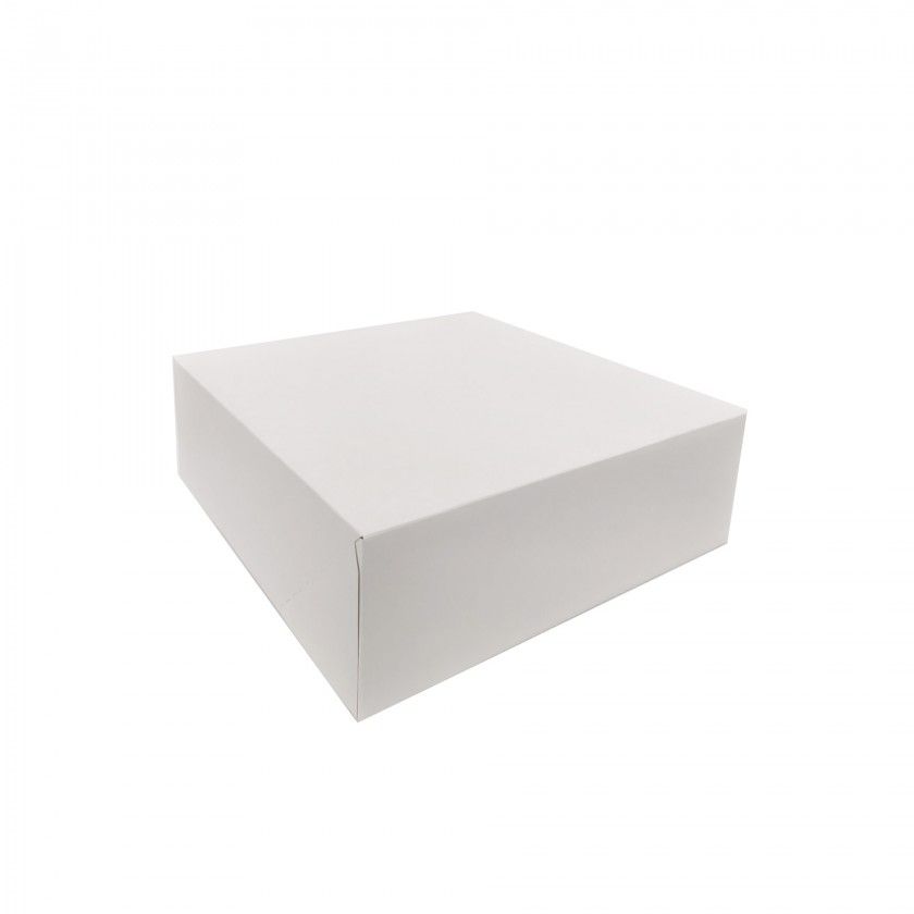 Caixa De Bolo Cartão Branco 30x30x10cm Pack 50 Caixa De Bolo Cartão Branco 30x30x10cm Pack 50