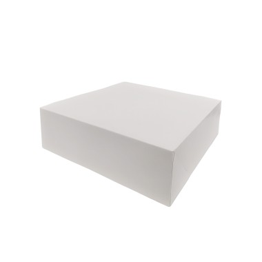 Caixa De Bolo Cartão Branco 33x33x10cm Pack 50