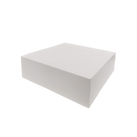 Caixa De Bolo Cartão Branco 33x33x10cm Pack 50 - Image product