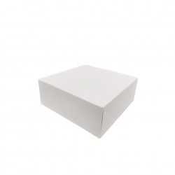 Caixa De Bolo Cart�o Branco 27x27x10cm Pack 50