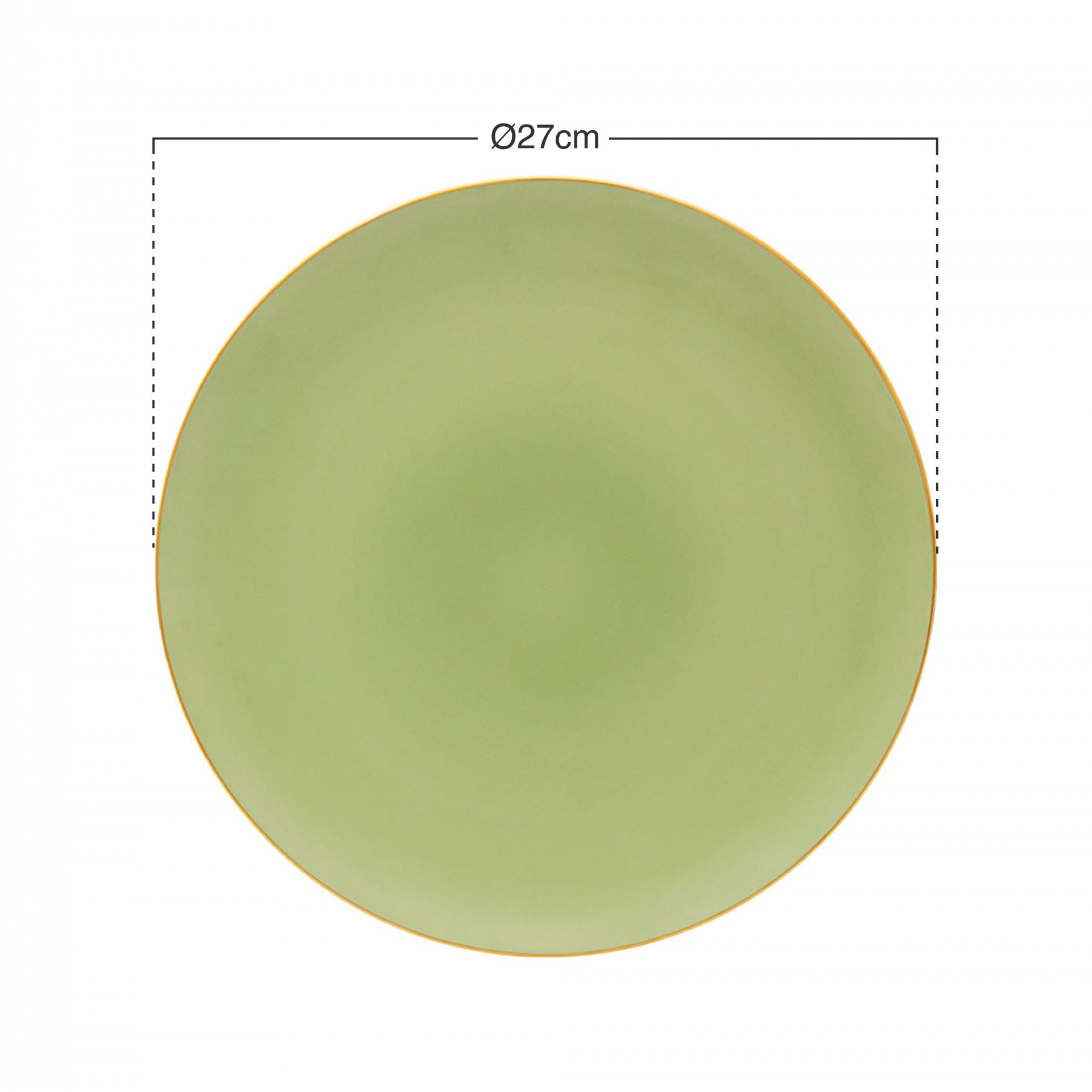Prato Raso Matcha Peac 27cm