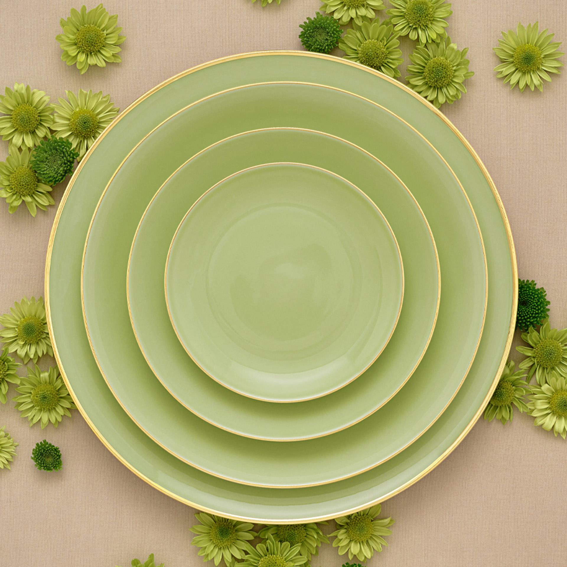 Prato Raso Matcha Peac 27cm