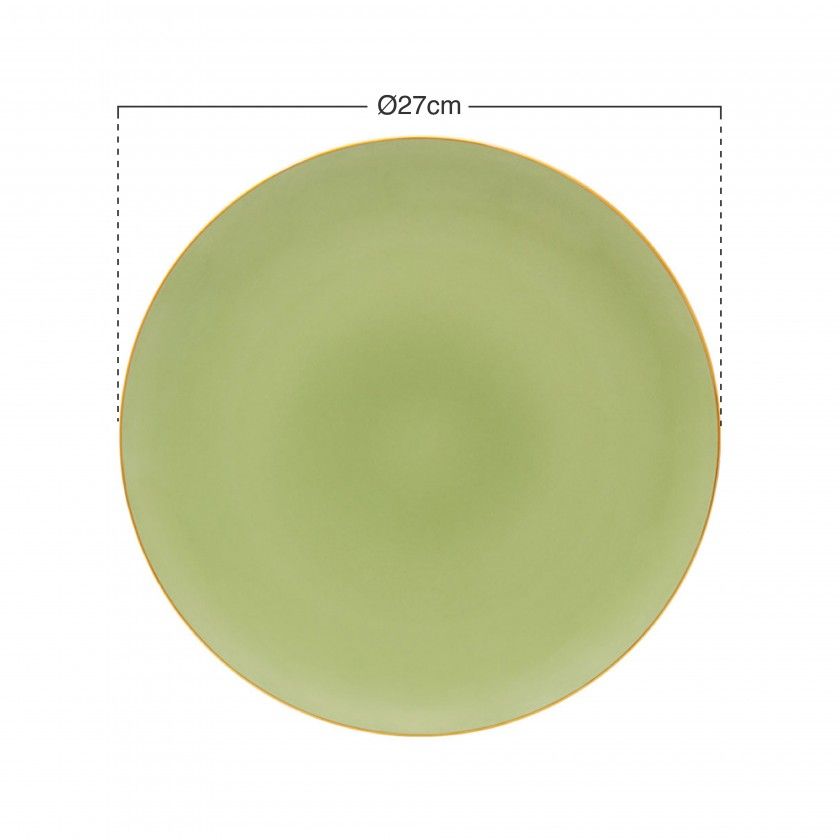 Prato Raso Matcha Peac 27cm Prato Raso Matcha Peac 27cm