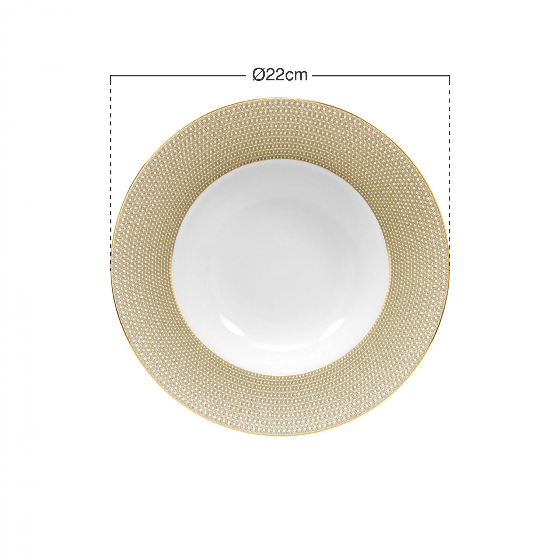 Prato Sopa Simples Infinity Petala 22cm