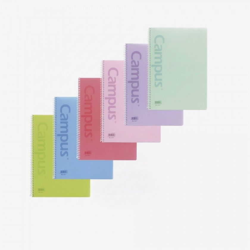 Caderno Espiral Capa Plástica A4 80 Folhas Pastel Pautado 90g Caderno Espiral Capa Plástica A4 80 Folhas Pastel Pautado 90g