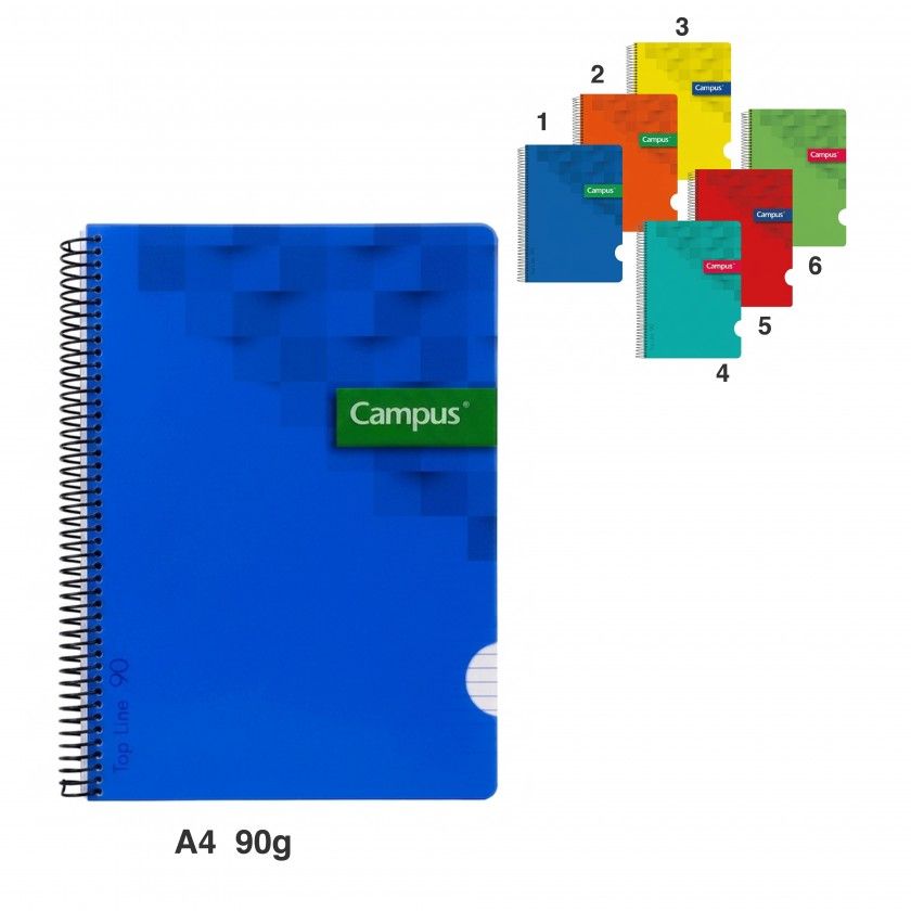 Caderno Espiral Capa Plástica A4 80 Folhas Pautado 90g Caderno Espiral Capa Plástica A4 80 Folhas Pautado 90g