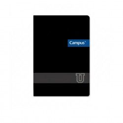 Caderno Agrafado Capa Pl�stica A4 48 Folhas Preto Pautado 90g
