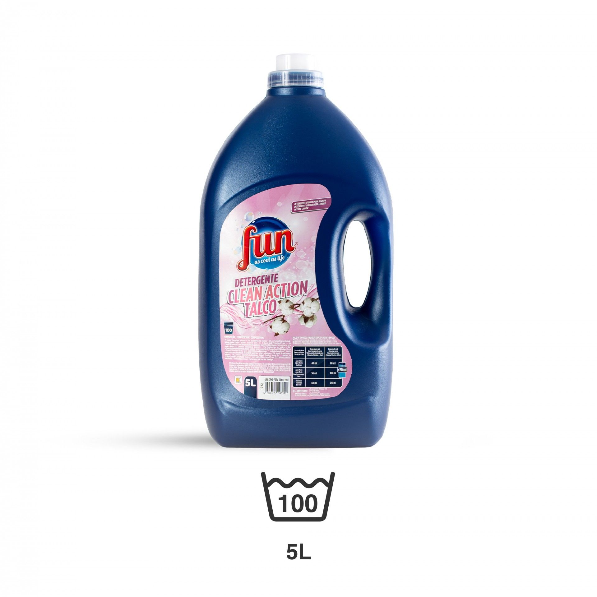 Detergente Roupa Fun Clean Action Talco 5l