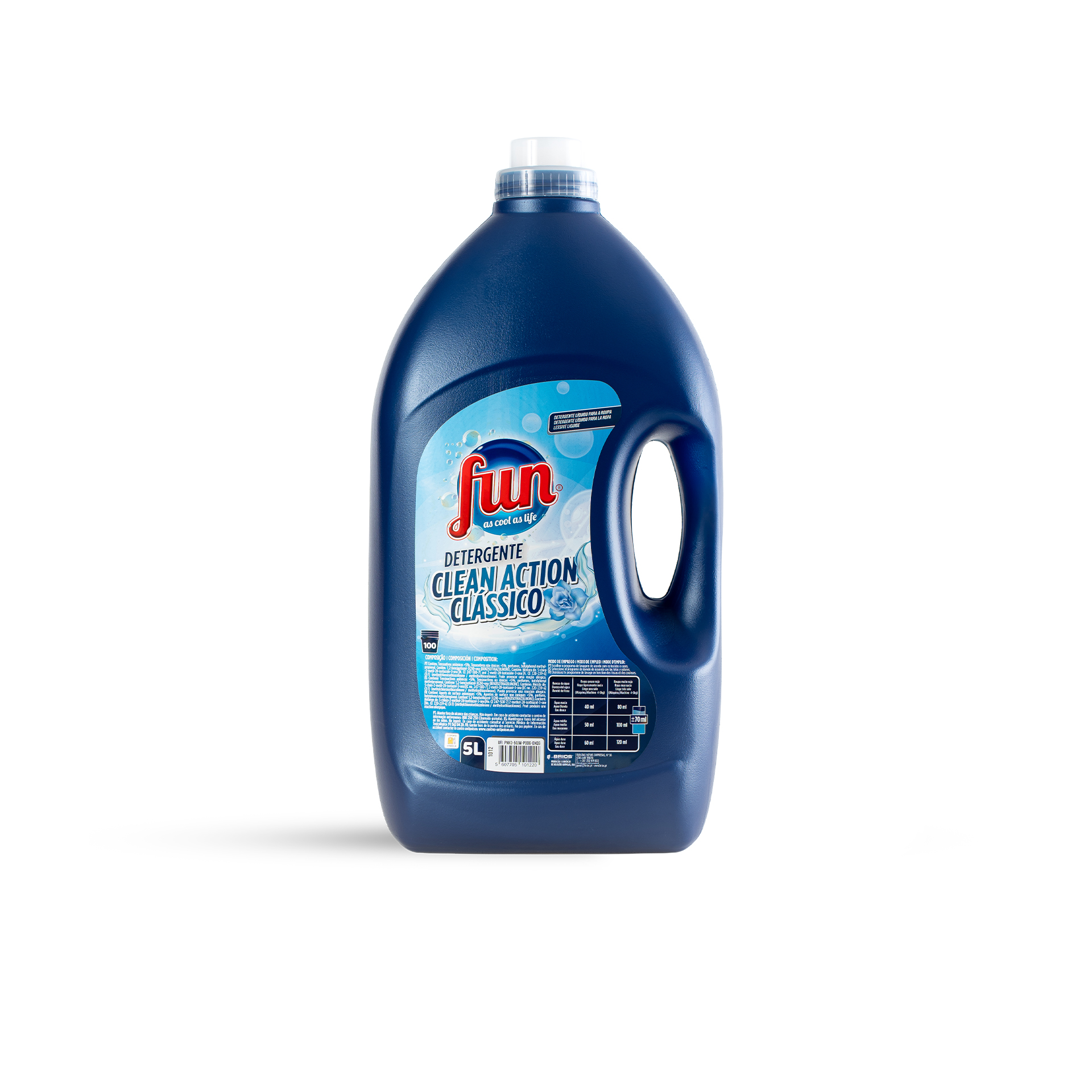 Detergente Roupa Fun Clean Action Clássico 5l