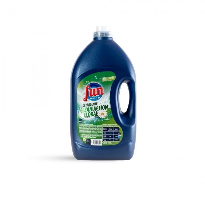Detergente Roupa Fun Clean Action Floral 5l Detergente Roupa Fun Clean Action Floral 5l