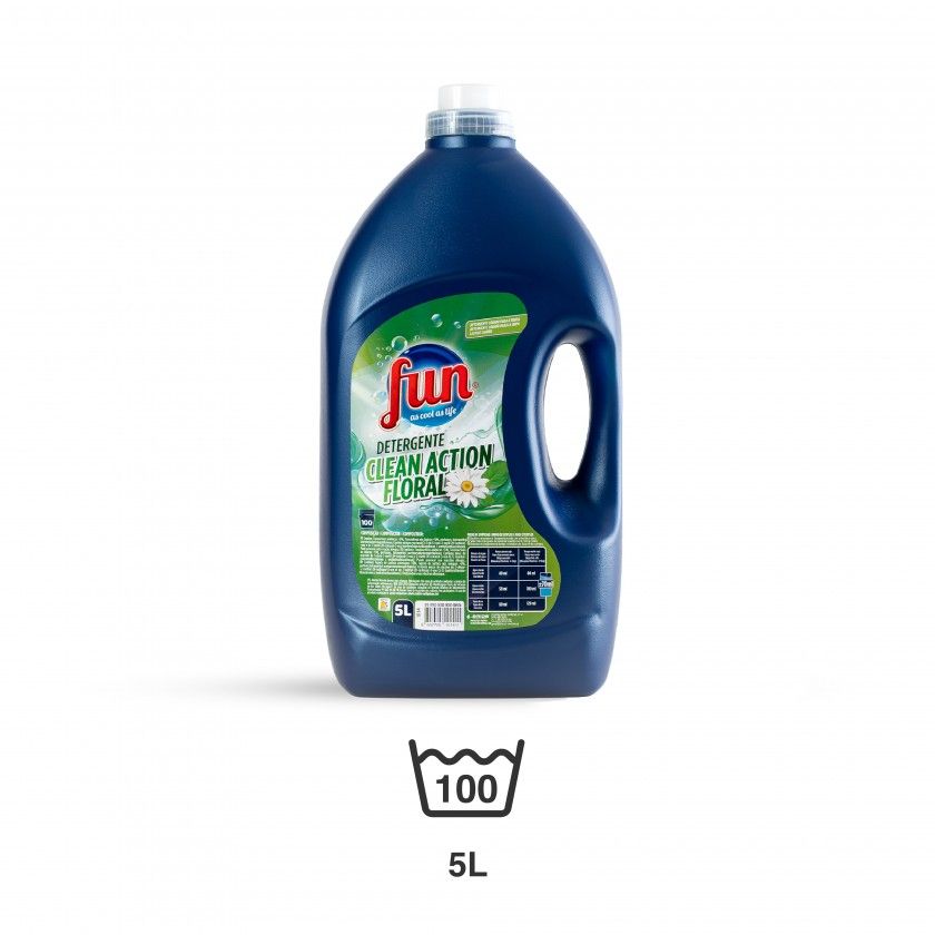 Detergente Roupa Fun Clean Action Floral 5l Detergente Roupa Fun Clean Action Floral 5l