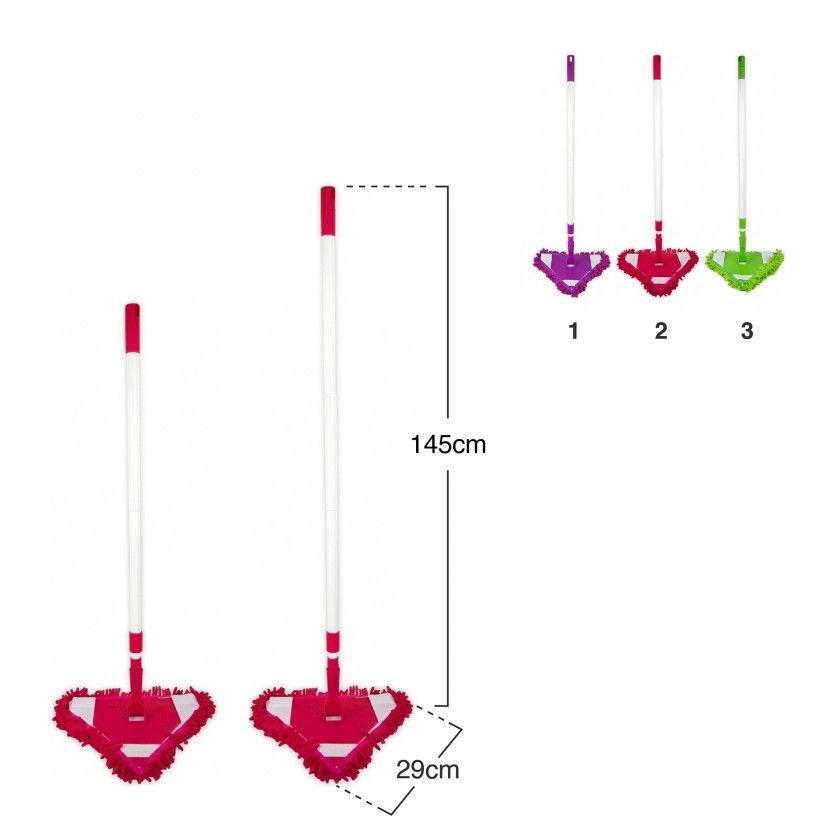 Mopa Franja Triangular com Cabo Extensível Flex 145cm Mopa Franja Triangular com Cabo Extensível Flex 145cm