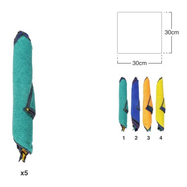 Pano Microfibra 30X30cm Pack 7