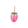 Copo Plástico Morango Com Palhinha 500ml Copo Plástico Morango Com Palhinha 500ml