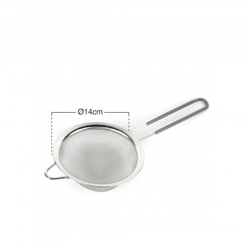Coador Inox Com Cabo De Borracha 14cm Coador Inox Com Cabo De Borracha 14cm
