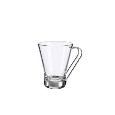 Chávena Vidro Asa Metal 200ml Pack 6