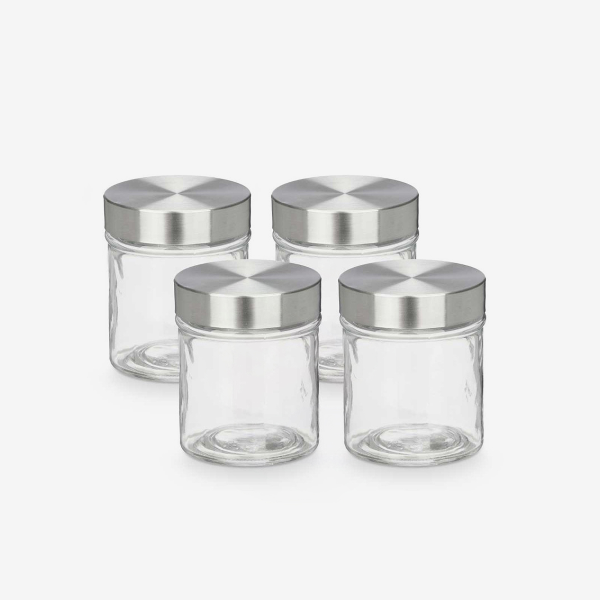 Frasco Redondo Com Tampa Aço 300ml Pack 4