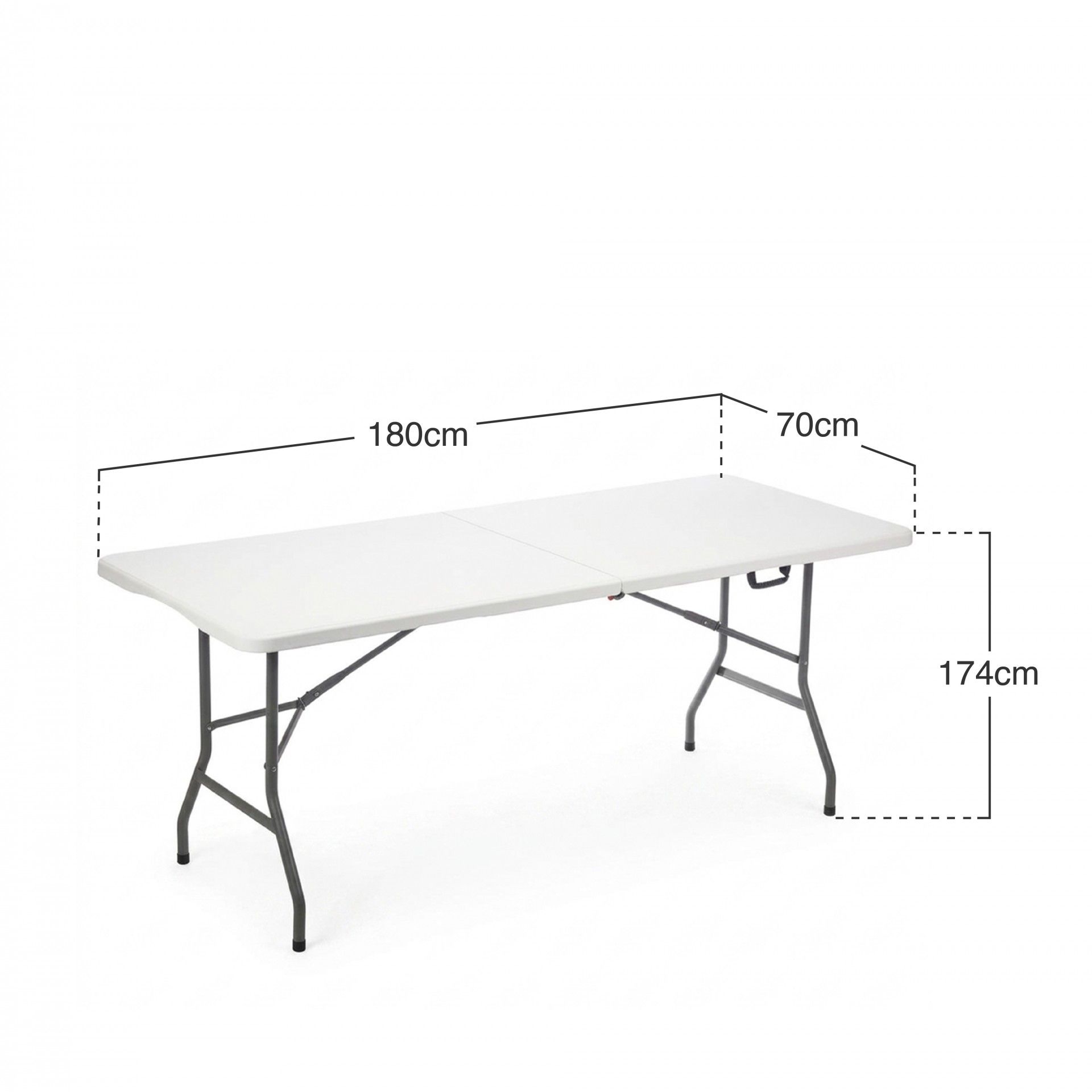 Mesa Dobrável Resina 180cm