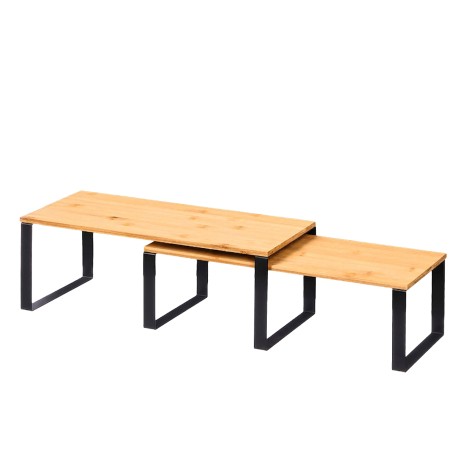 Prateleira Bambu Com Pernas 40X19cm Pack 2 - Image product