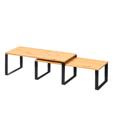 Prateleira Bambu Com Pernas 40X19cm Pack 2