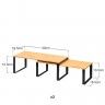 Prateleira Bambu Com Pernas 40X19cm Pack 2 Prateleira Bambu Com Pernas 40X19cm Pack 2