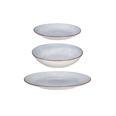 Serviço Porcelana Vessia Cinza 12 Peças