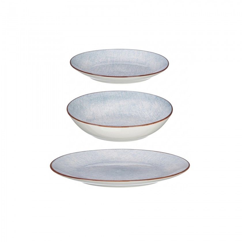 Serviço Porcelana Vessia Cinza 12 Peças Serviço Porcelana Vessia Cinza 12 Peças