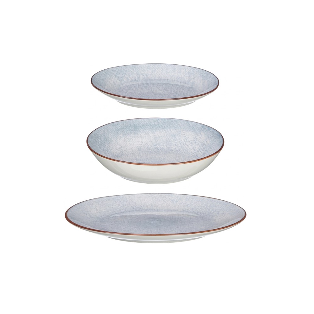 Serviço Porcelana Vessia Cinza 12 Peças