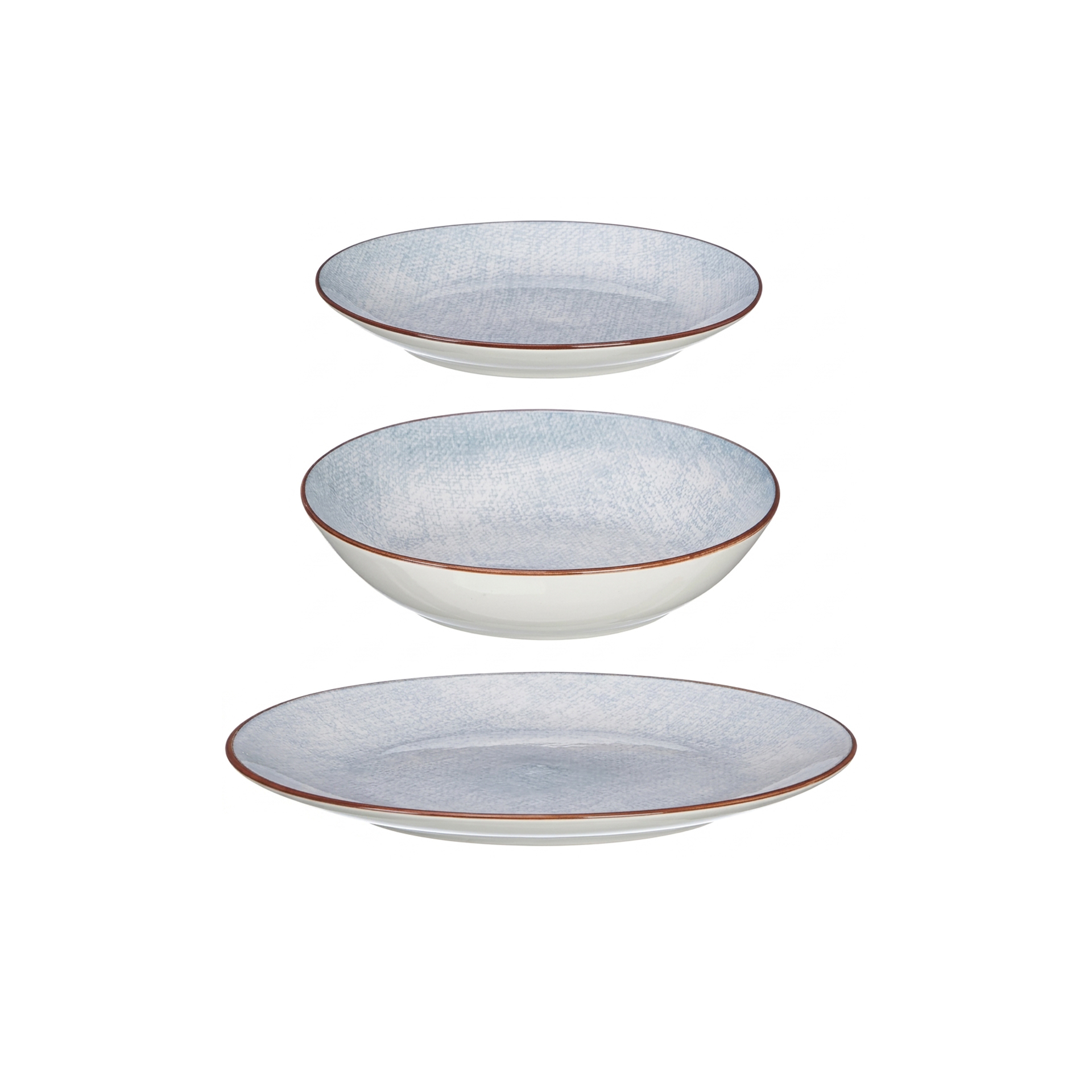 Serviço Porcelana Vessia Cinza 12 Peças