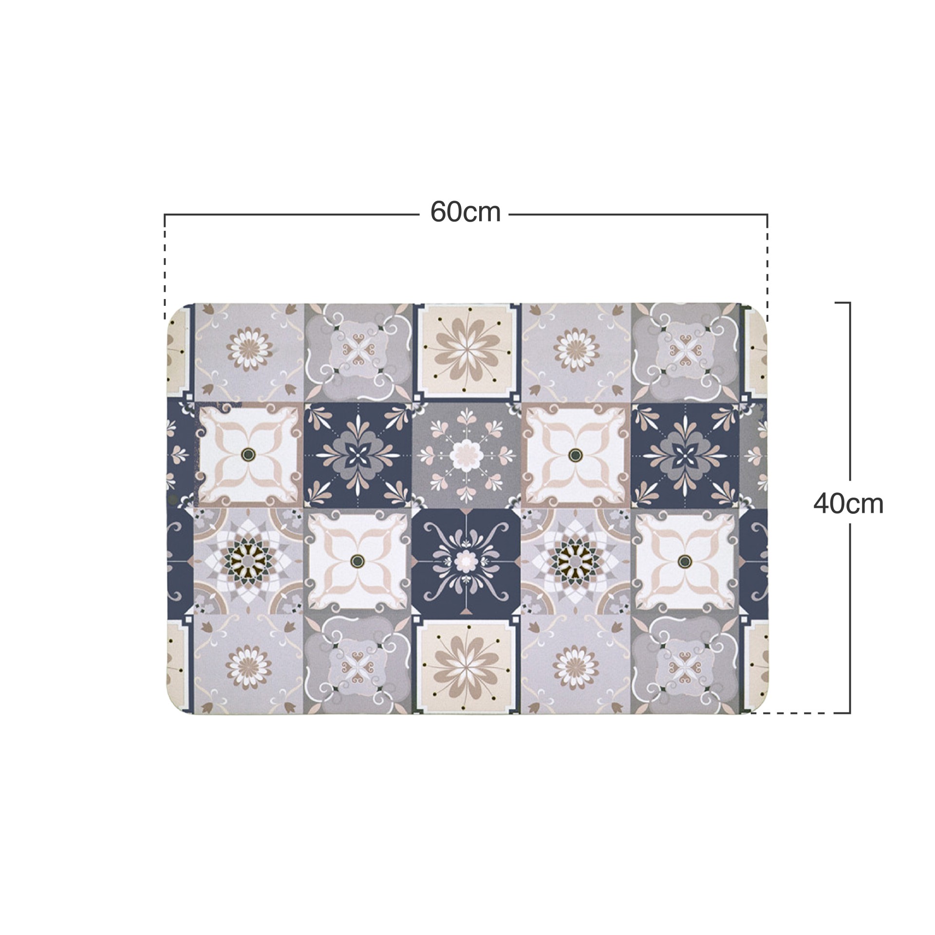 Tapete Porta Cozinha Azulejo 40X60cm