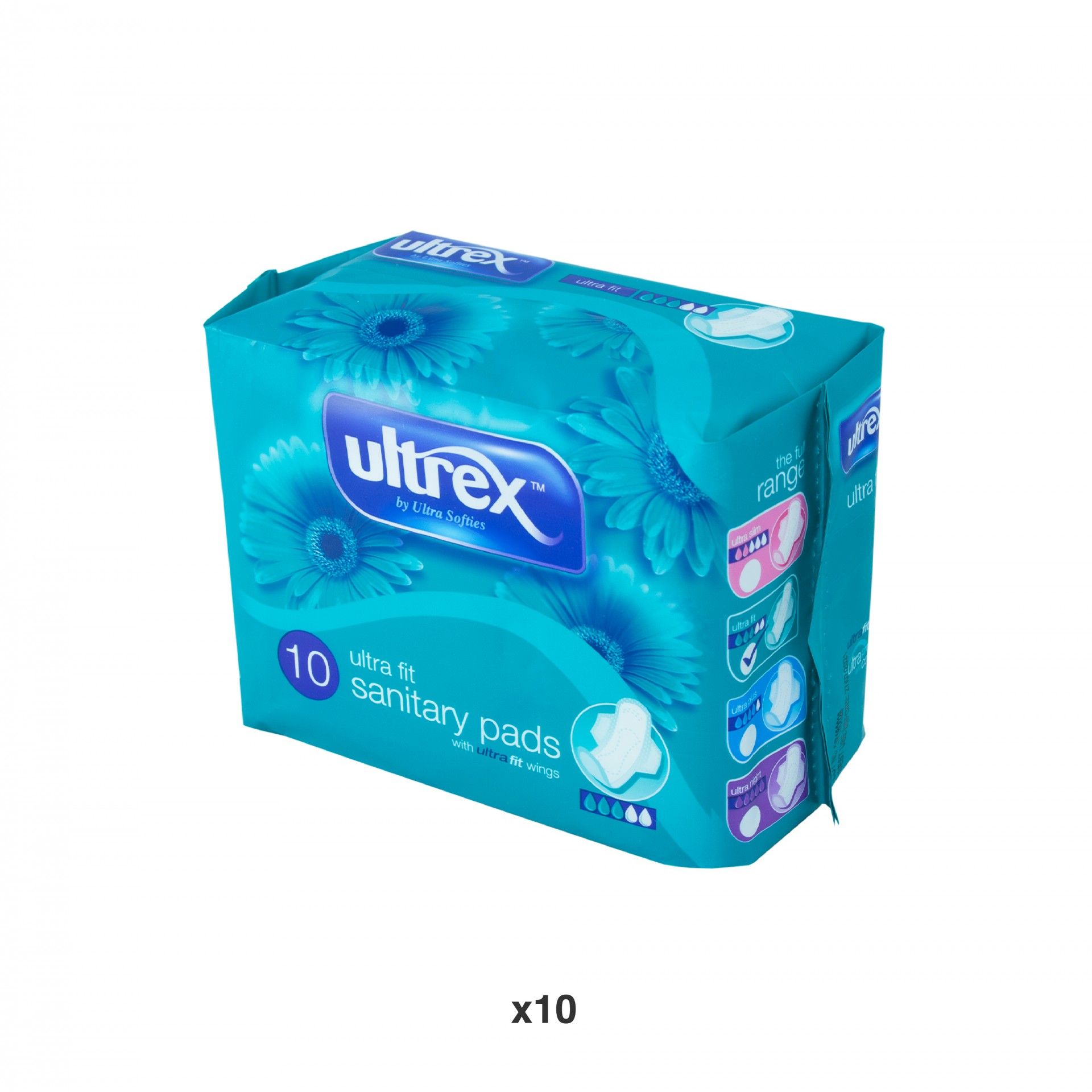 Pensos Higiênicos Ultrex Ultra Fit Pack 10