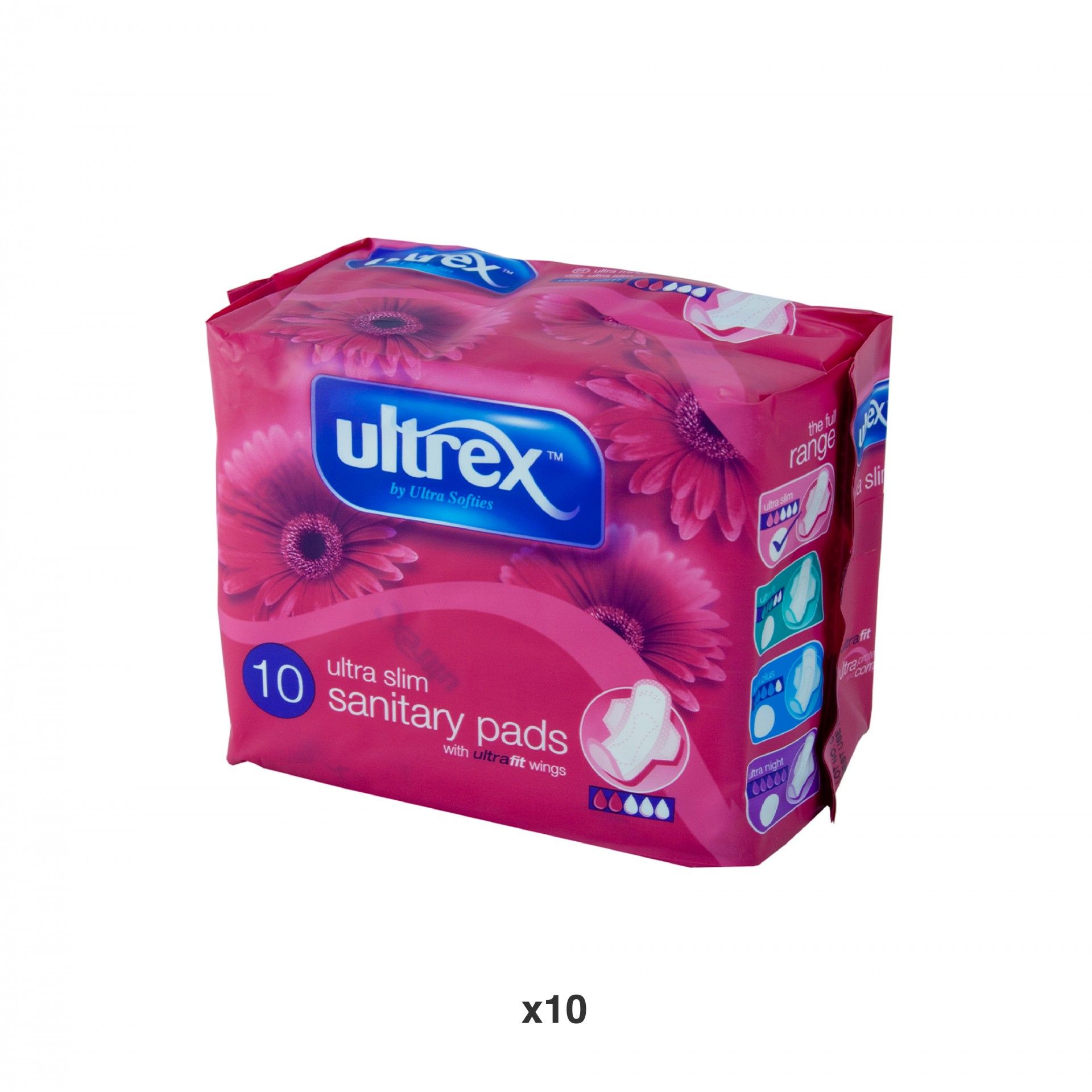 Pensos Higiênicos Ultrex Ultra Slim Pack 10