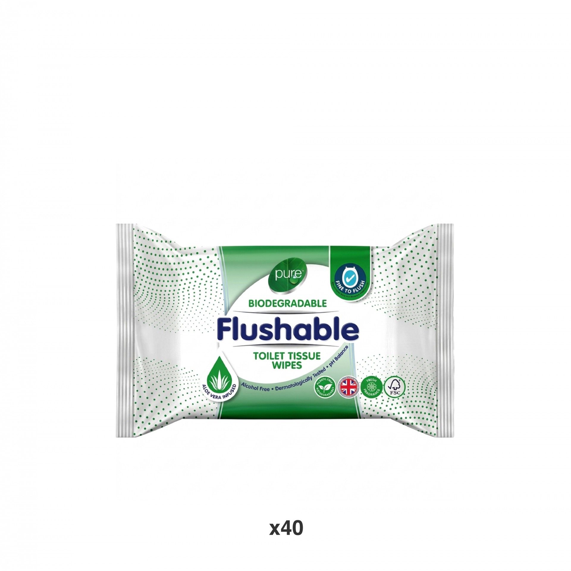 Toalhitas Toilet Tissue Pack 40