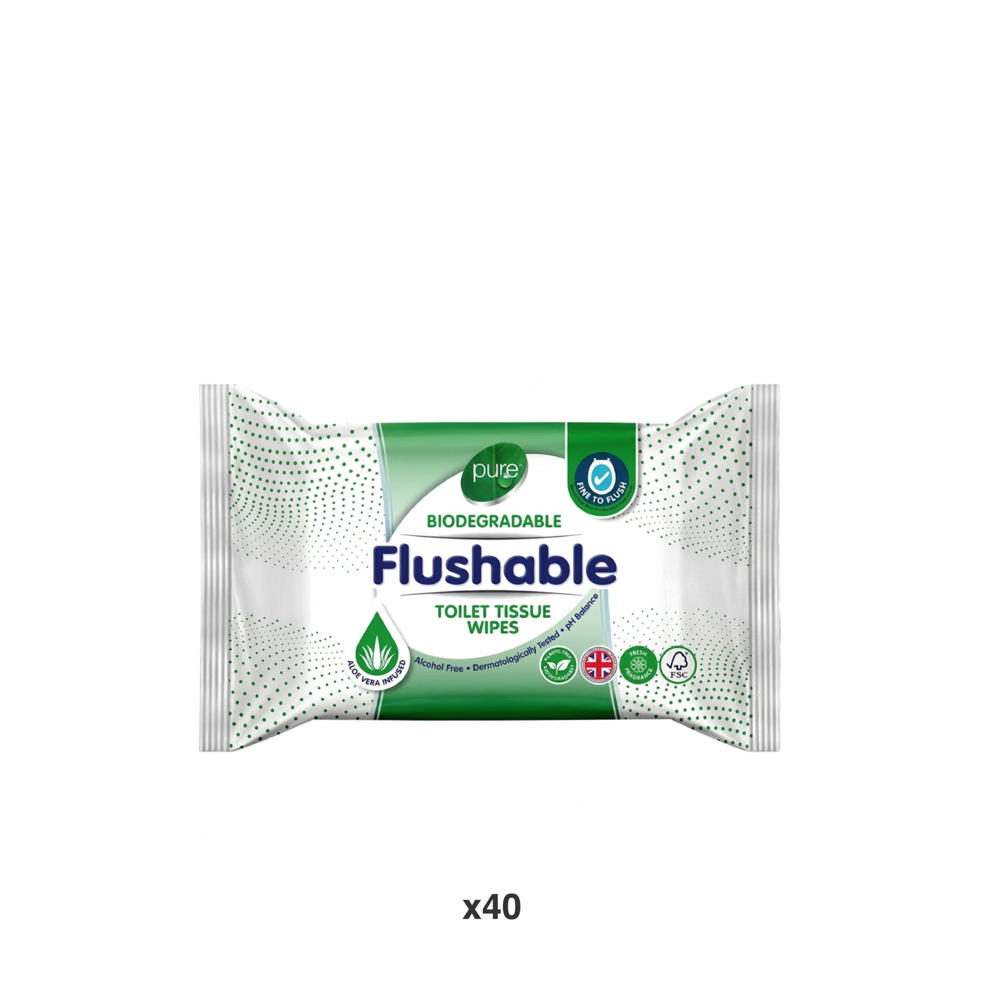 Toalhitas Toilet Tissue Pack 40
