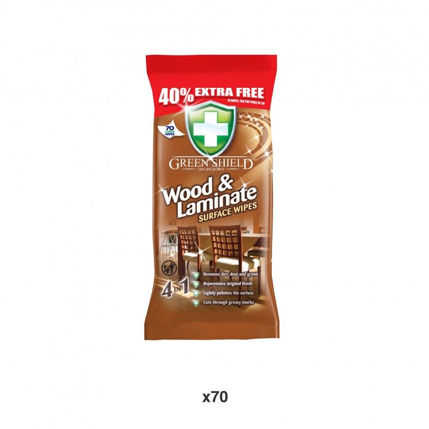 Toalhitas Wood / Laminados Greenshield Pack 70 Toalhitas Wood / Laminados Greenshield Pack 70