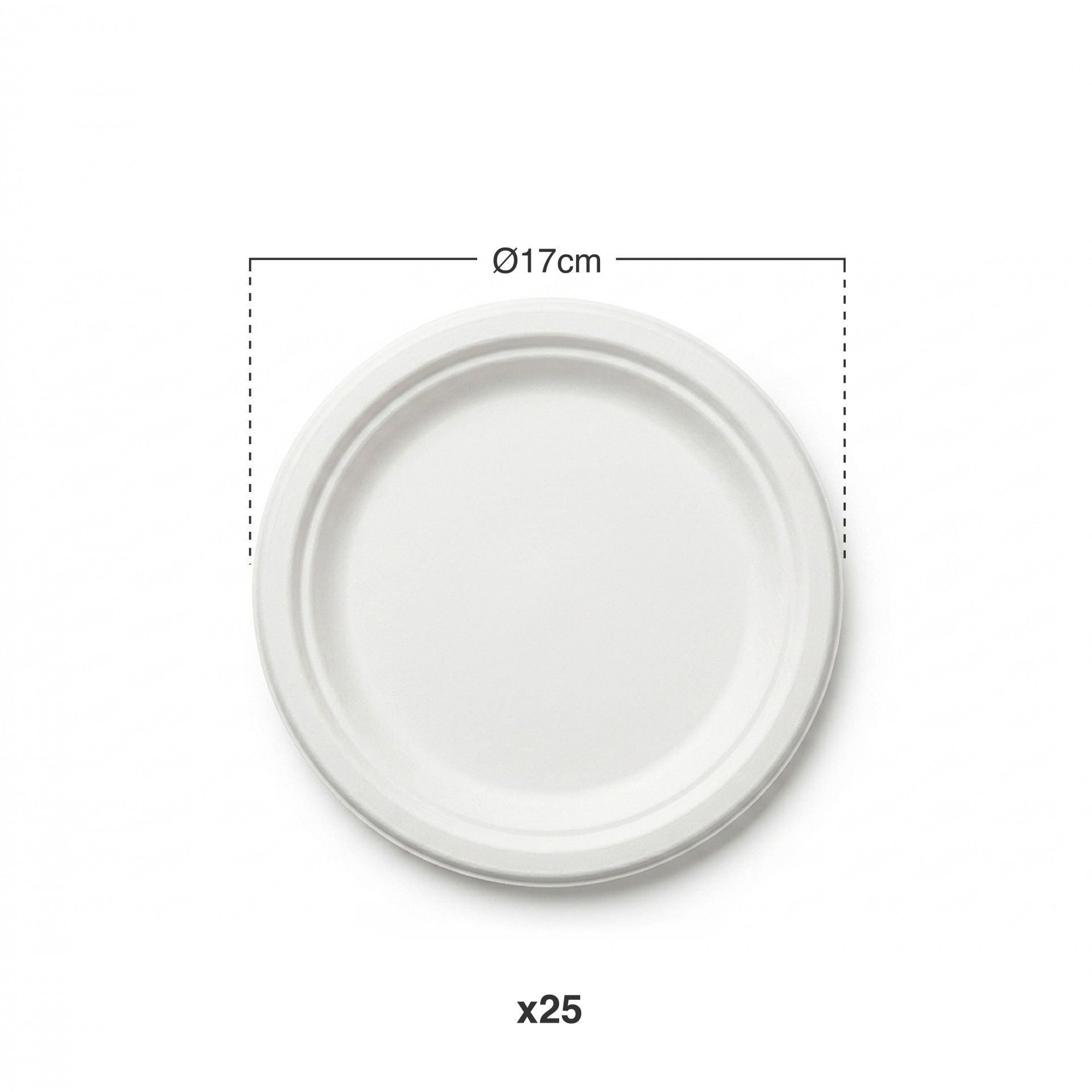 Prato Cana de Açúcar 17cm Pack 27