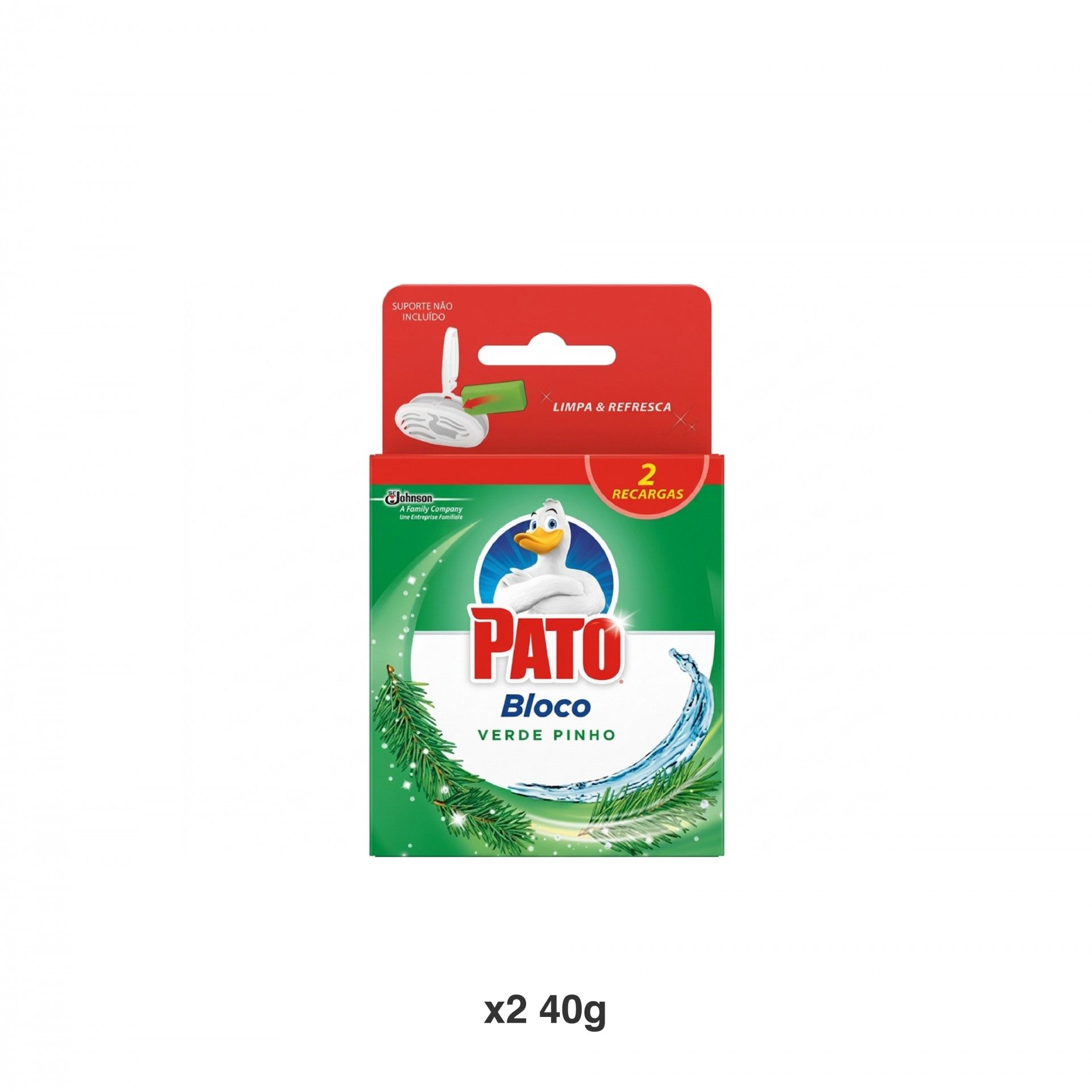 Recarga Bloco Verde Pato Pinho 2X40g