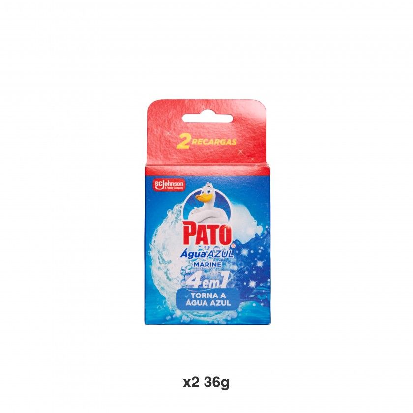Patilhas Água WC Pato 4 Em 1 Azul 2X36g Patilhas Água WC Pato 4 Em 1 Azul 2X36g