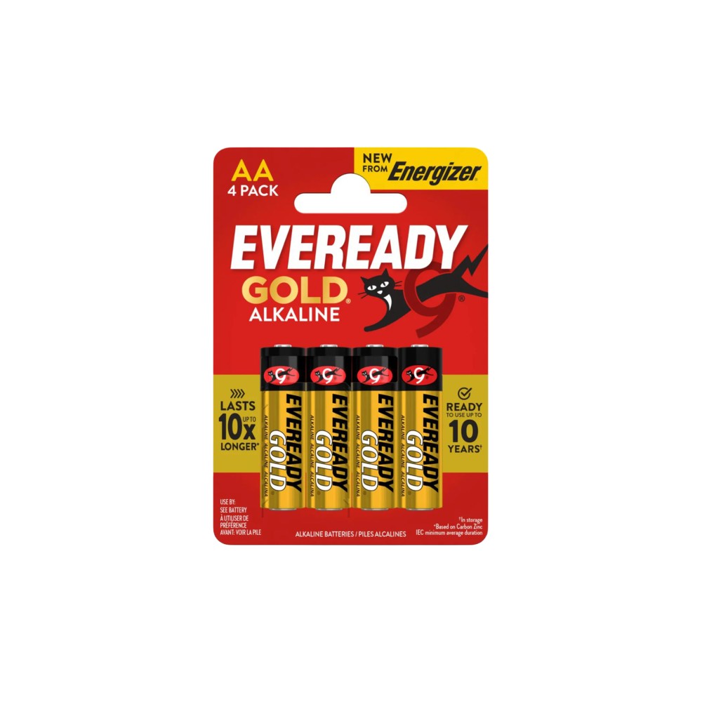 Energizer Eveready Gold Pilha LR6 AA Pack 4