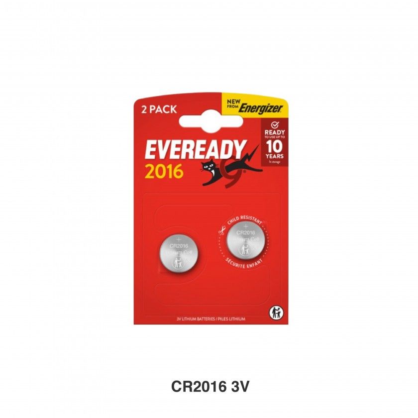 Energizer Eveready Pilha Litio CR2016 Pack 2 Energizer Eveready Pilha Litio CR2016 Pack 2