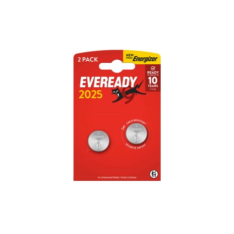 Energizer Eveready Pilha Litio CR2025 Pack 2 - Image product