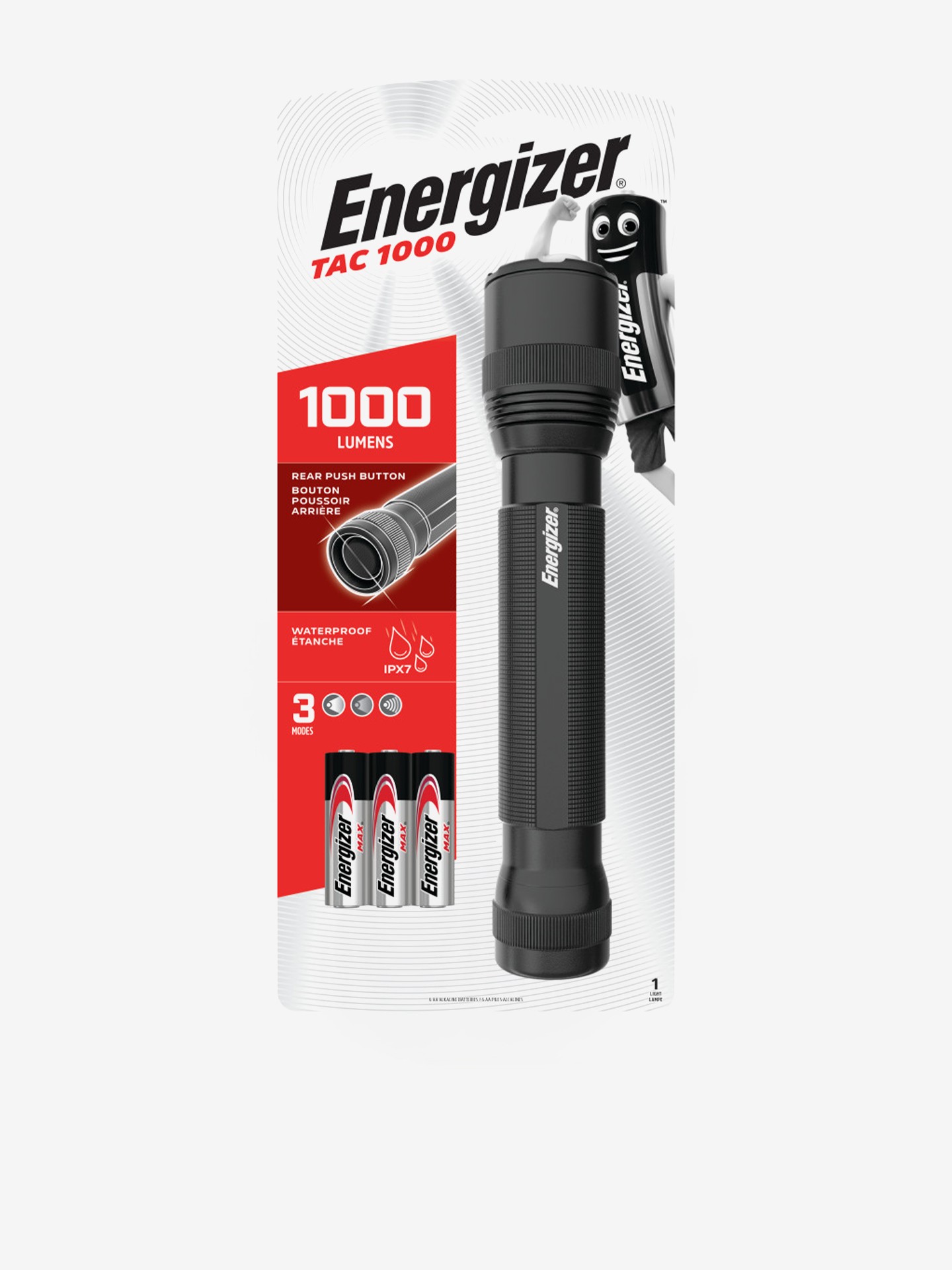 Energizer Lanterna Tactical Led 1000lm + 6AA