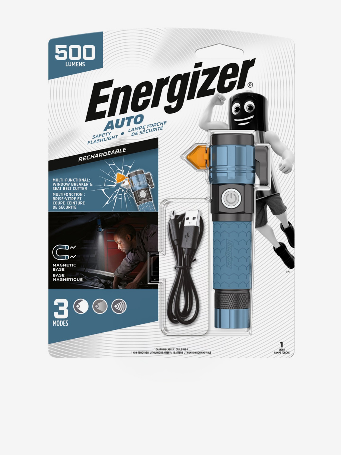 Energizer Lanterna Recarregavél Auto Led 500lm