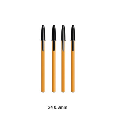 Esferográfica Bic Original Orange Fine Preto Pack 4